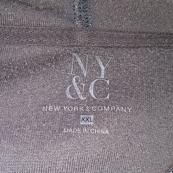 New York & Company Hoodie Women's XXL Pockets Zip Cotton Soft Stretchy Cozy - Picture 5 of 12